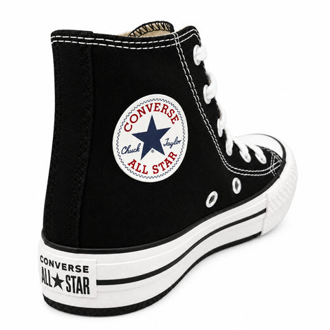 Converse School Kids Chuck Taylor All Star Hi Eva Lift Black And White
