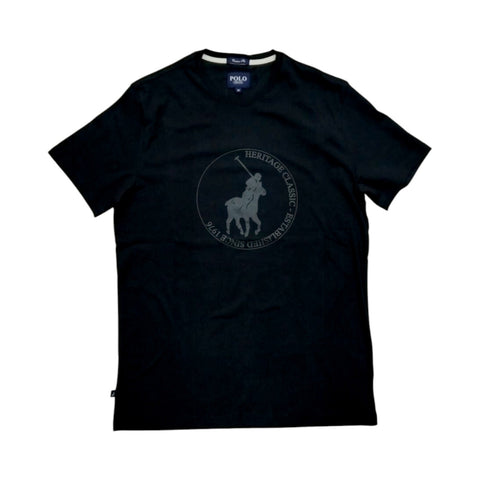 Polo T-Shirt Logo Print Black