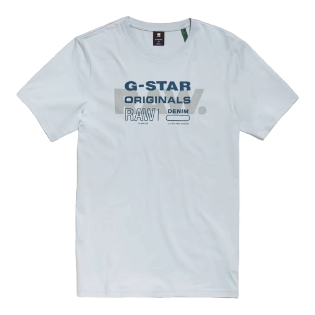 G Star T-Shirt Originals Slim Ice Blue