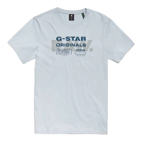 G Star T-Shirt Originals Slim Ice Blue