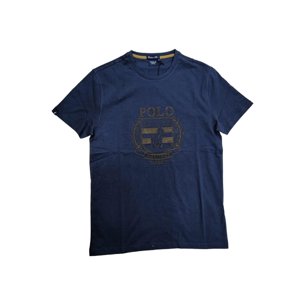 Polo T-Shirt Crest Embroidered Navy
