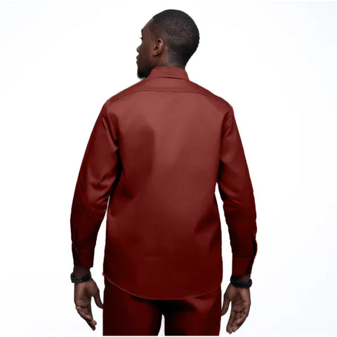 Dickies Men's Long Sleeve Work Shirt – Burgundy