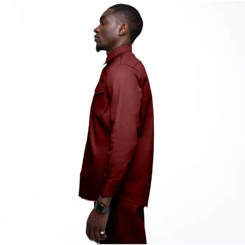 Dickies Men's Long Sleeve Work Shirt – Burgundy