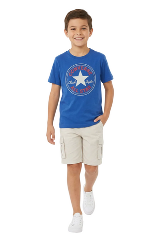 Converse All Stars Boys T-Shirt Chuck Patch Sapphire Blue