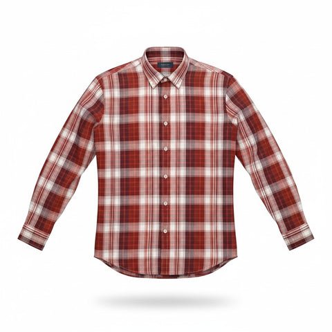 Jonathan D Long-Sleeve Beach Rust Shirt