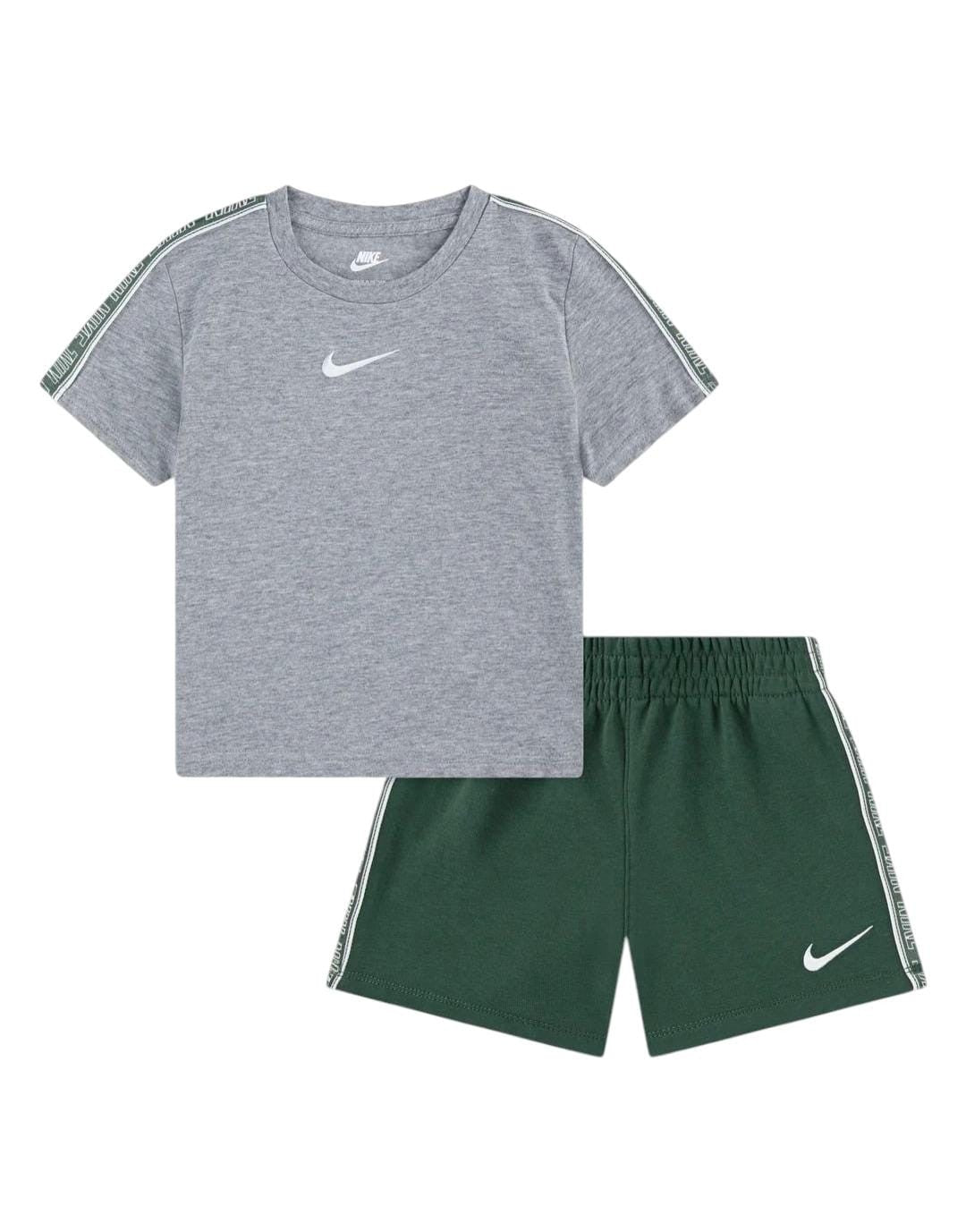 Nike Kids Shorts Set Poly Knit Grey/Green