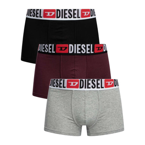 Diesel Underwear Umbx-Damien 3-Pack Multi Burgandy