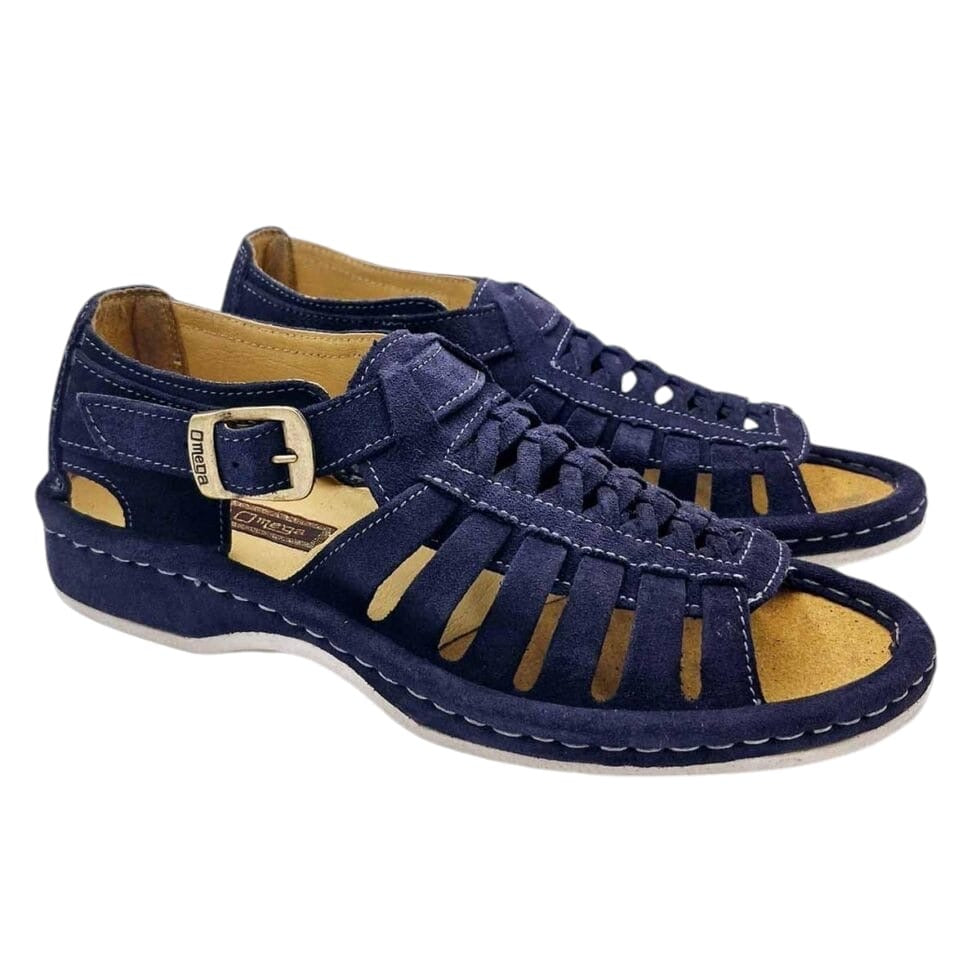 Omega Kgosi Midrid Suede Navy Sandals