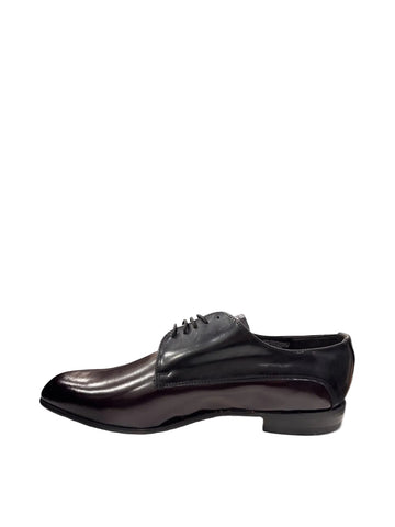 Barker Glace Kid Burgandy Black