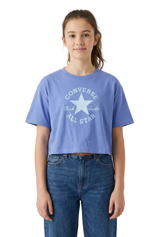 Converse Crop T-Shirt Dissected Sky Blue