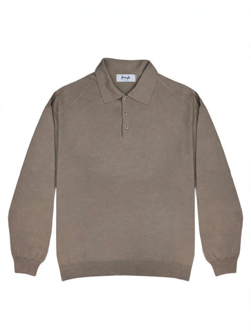 Pringle Long-Sleeve Golfer 3 Button Fawn