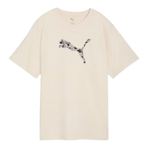 Puma T-Shirt Womens Ess Graphic Animal Cream