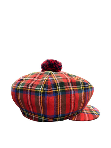 Knox Newspaper Cap Tartan Red/Green