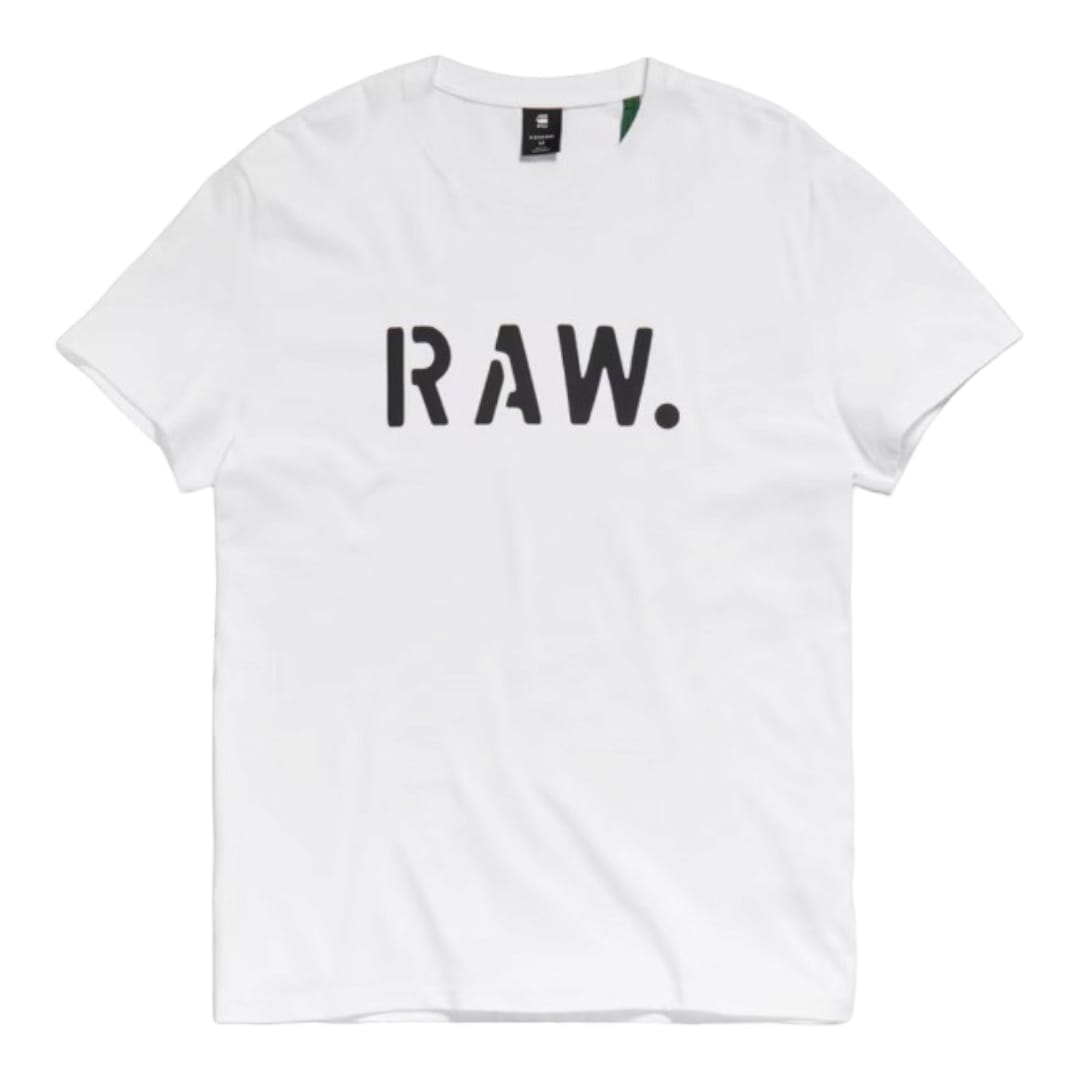 G Star T-Shirt Stencil White
