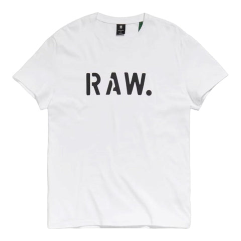G Star T-Shirt Stencil White
