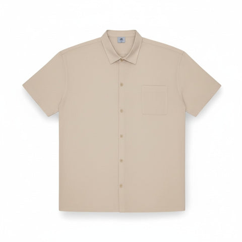 Jonathan D Button Up Shirt Luis Linen Stone