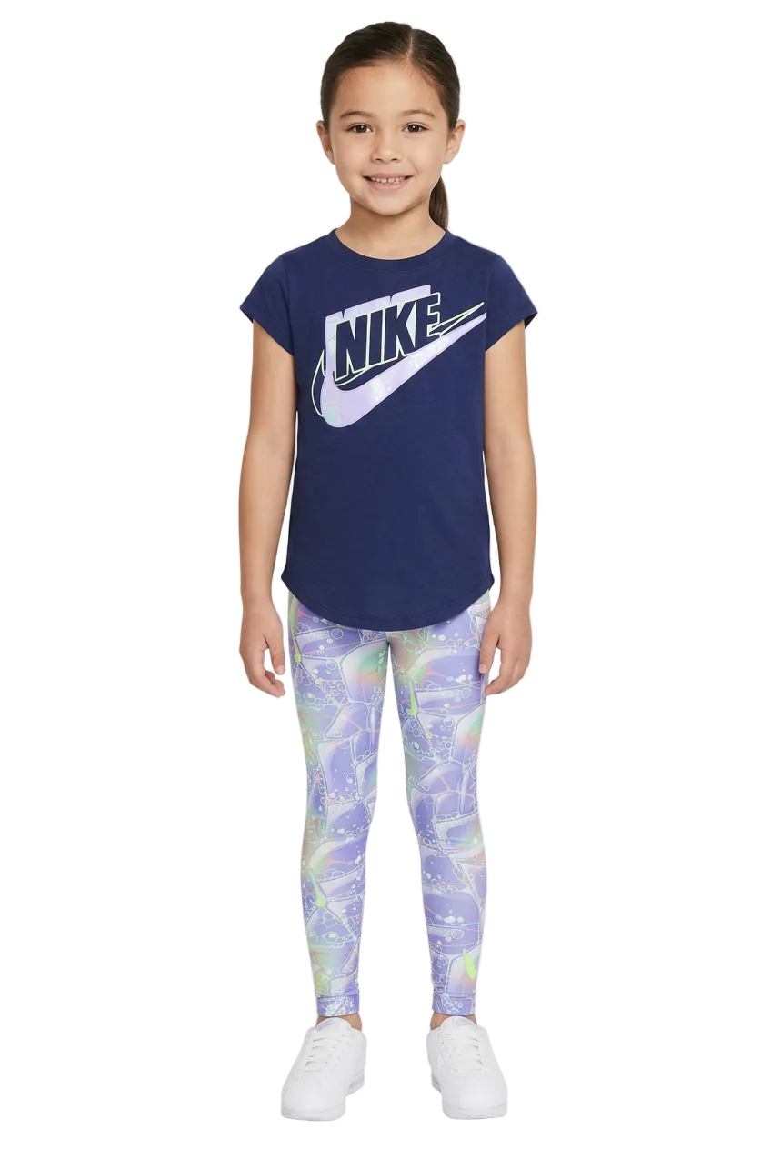 Nike Girls Legging Set Dream Chaser Navy And Lilac