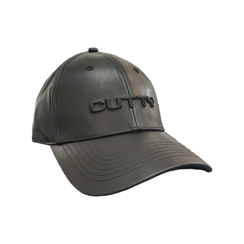 Cutty Stealth Leather Cap Peak Black