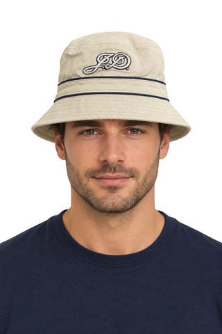 Jonathan D Bucket Hat Reversable Stone Check