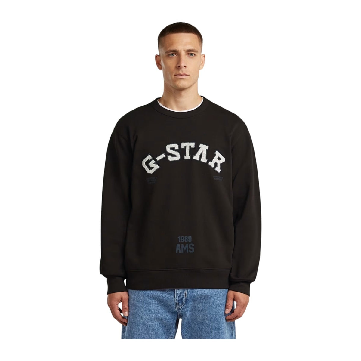 G Star Sweater Applique Dark Black