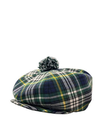 Knox Newspaper Cap Tartan Green