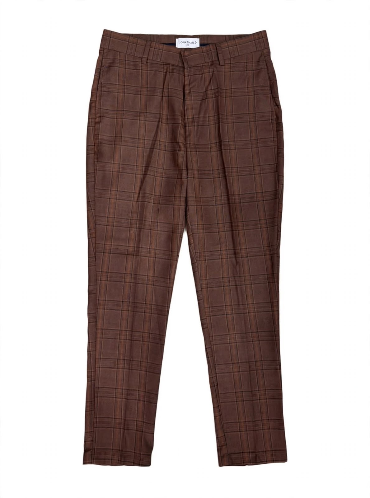 Jonathan D Trouser Formal Mason Check Cinnamon