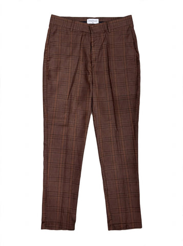 Jonathan D Trouser Formal Mason Check Cinnamon