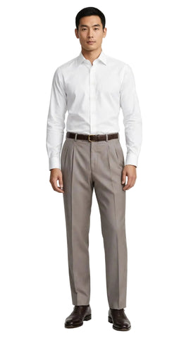 Jonathan D Microfibre Trouser Stone
