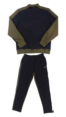 Polo Tracksuit Mens Sport Block Black/Green