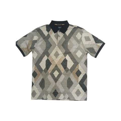 Polo Golfer Mercerized Geometric Lt Brown