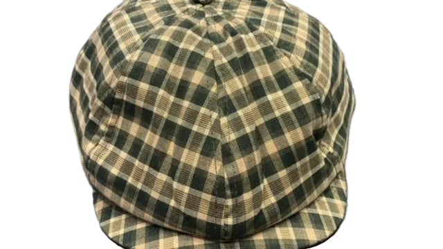 Jonathan D Gino Plaid Newspaper Cap – Vintage Forest Green