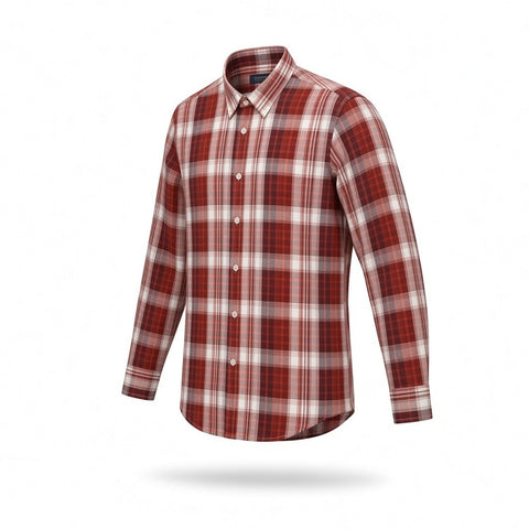 Jonathan D Long-Sleeve Beach Rust Shirt