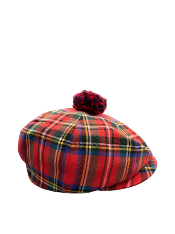 Knox Newspaper Cap Tartan Red/Green