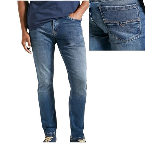 Polo Jeans Knitted Slim Leg Denim Medium Wash