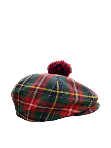 Knox Newspapwer Cap Tartan Navy/Red