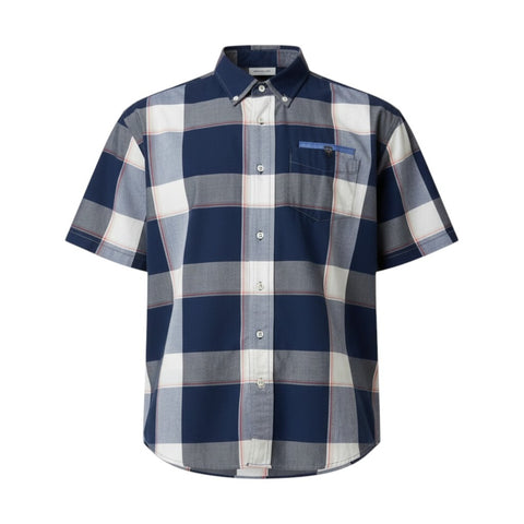 Jonathan D Button Up Shirt Steer Navy/White