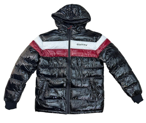 Cutty Sterling Puffer Jacket Black/Red