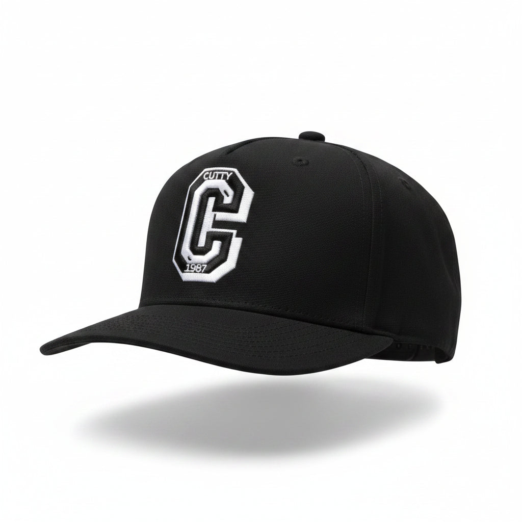 The Cutty Collegiate Letterman Cap Black