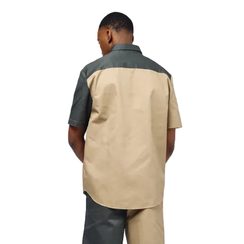 Dickies Brooklyn Short Sleeve Shirt – Charcoal/Khaki