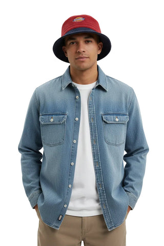 Dickies Bucket Hat Derry Towelling Red/Navy