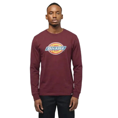 Dickies Long-Sleeve T-Shirt Horseshoe Fig Burgandy