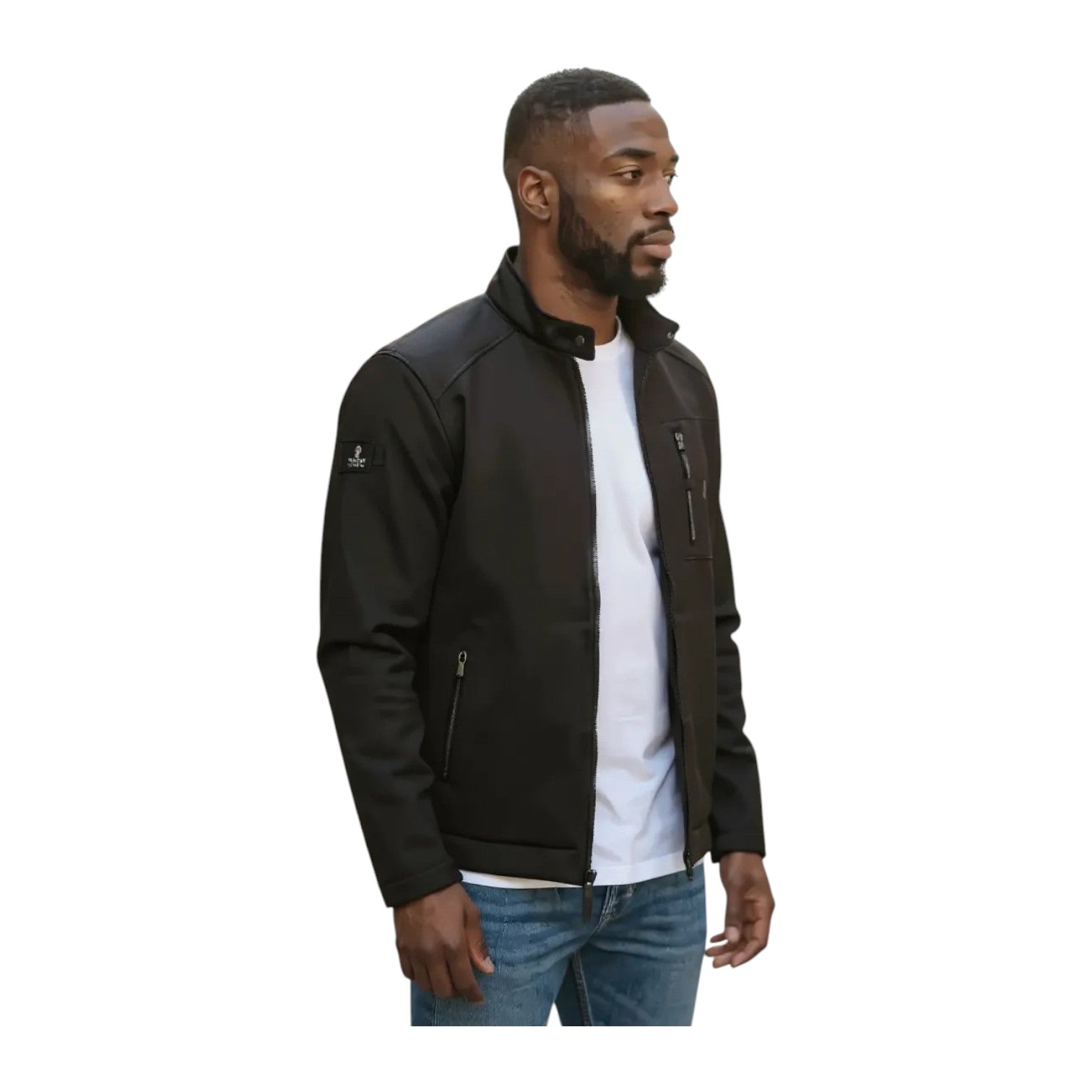 Polo Mens PJC LS Quilted Biker Jacket – Black Classic Rider Style