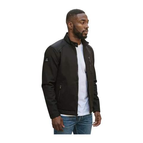 Polo Mens PJC LS Quilted Biker Jacket – Black Classic Rider Style