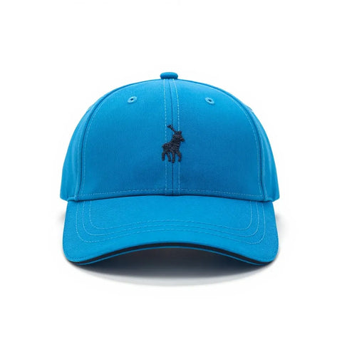 Polo 6 Panel Structured Peak Cap Blue – Adjustable Baseball Cap