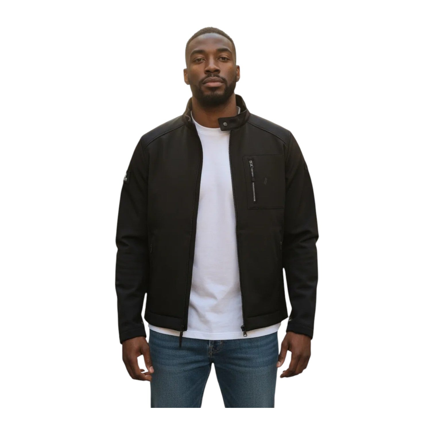 Polo Mens PJC LS Quilted Biker Jacket – Black Classic Rider Style