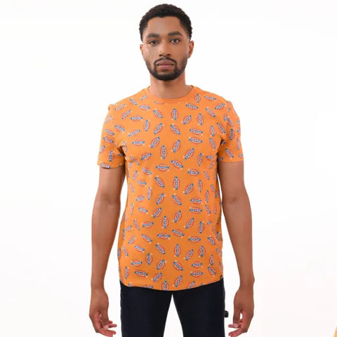 Dickies Worland All Over Print T-Shirt – Mango Rust