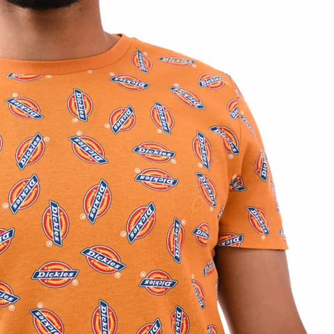 Dickies Worland All Over Print T-Shirt – Mango Rust