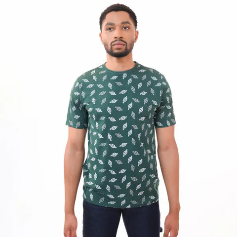 Dickies Crew Allover Print Rainforest Green
