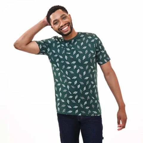 Dickies Crew Allover Print Rainforest Green