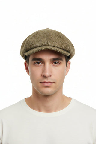 Jonathan D  Fonte Newsboy Brown Cap